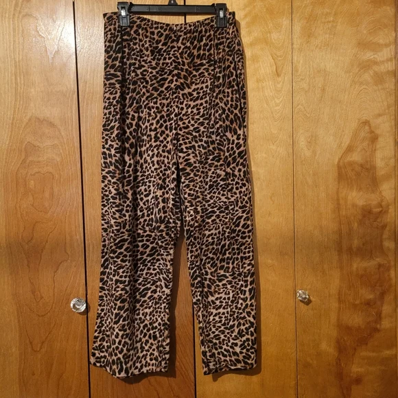 Donna Karan pajama set velour leopard print Size Large - Picture 8 of 13